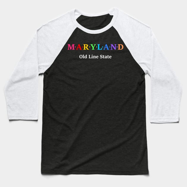 Maryland, USA. Old Line State Baseball T-Shirt by Koolstudio